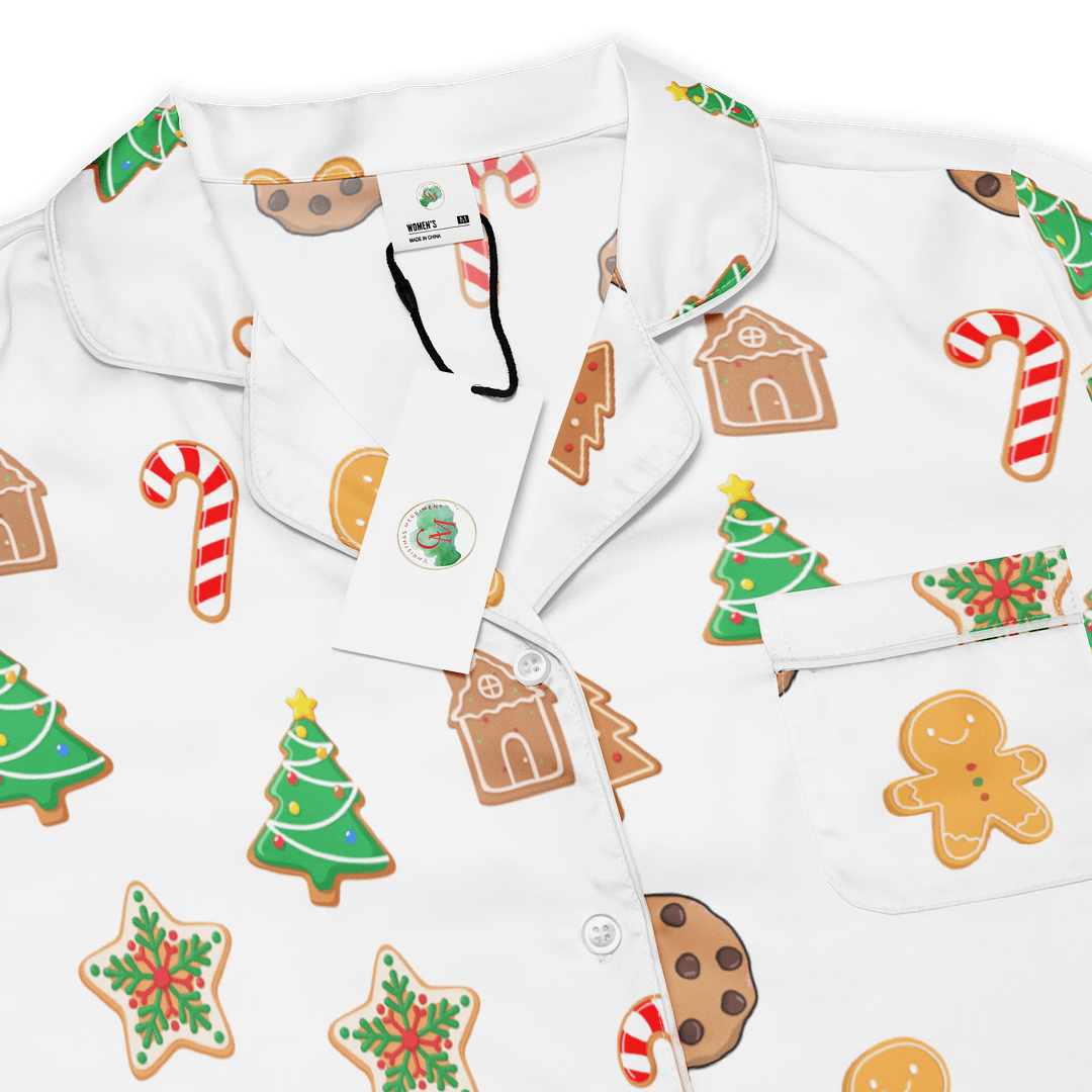 Christmas Cookies - Women’s short sleeve pajama top - Image 3