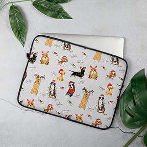 Christmas Dogs Laptop Sleeve