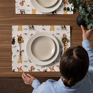 Christmas Dogs Placemat Set