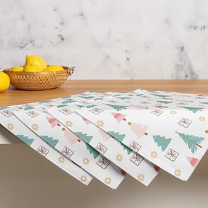 Pink Christmas Trees Placemat Set